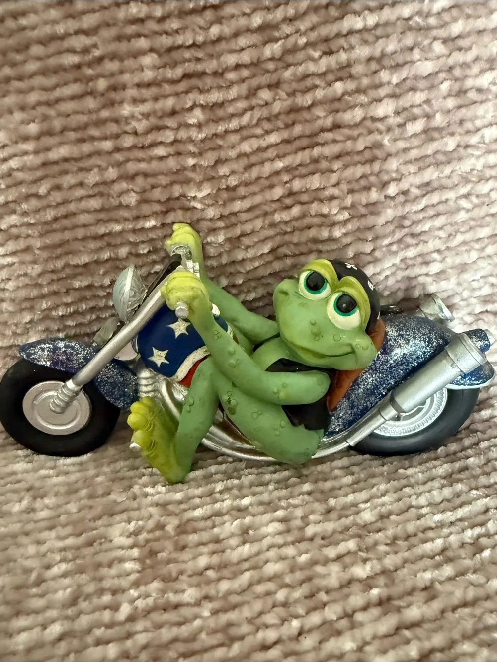 Vintage Holland Studio Sprogz Frogs Biker Motorcycle Frog Figurine 3 1/4